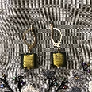 Venetian Glass & silver earrings